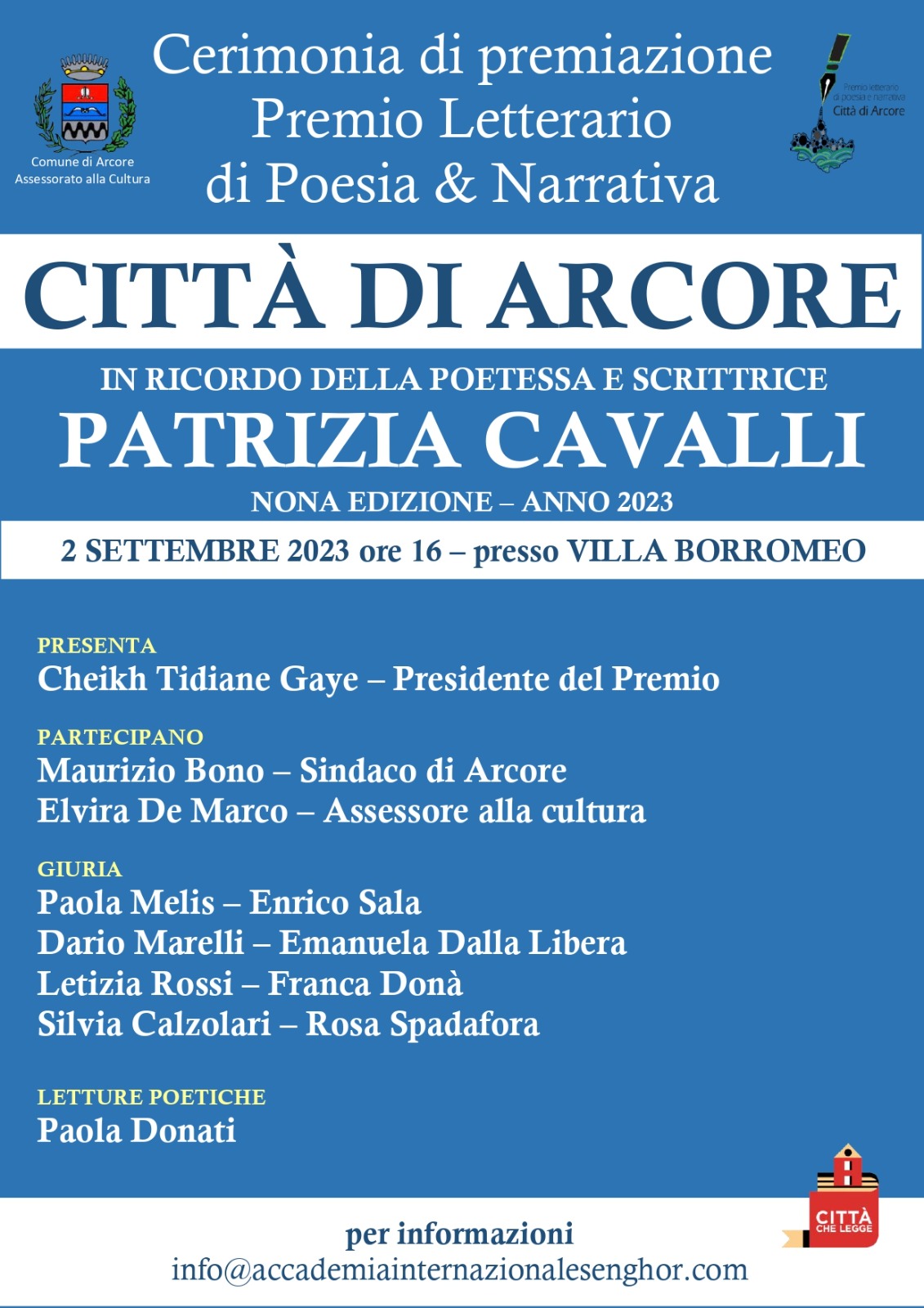premiazione premio arcore 2023