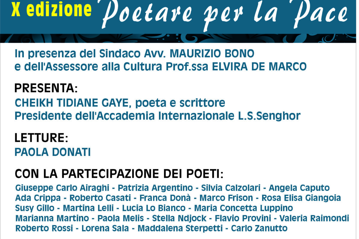 Giornata mondiale della Poesia X Edizione – Poetare per la Pace