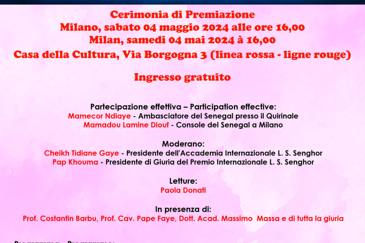 Premio Internazionale di Poesia IX Edizione 2023 – Cerimonia di premiazione