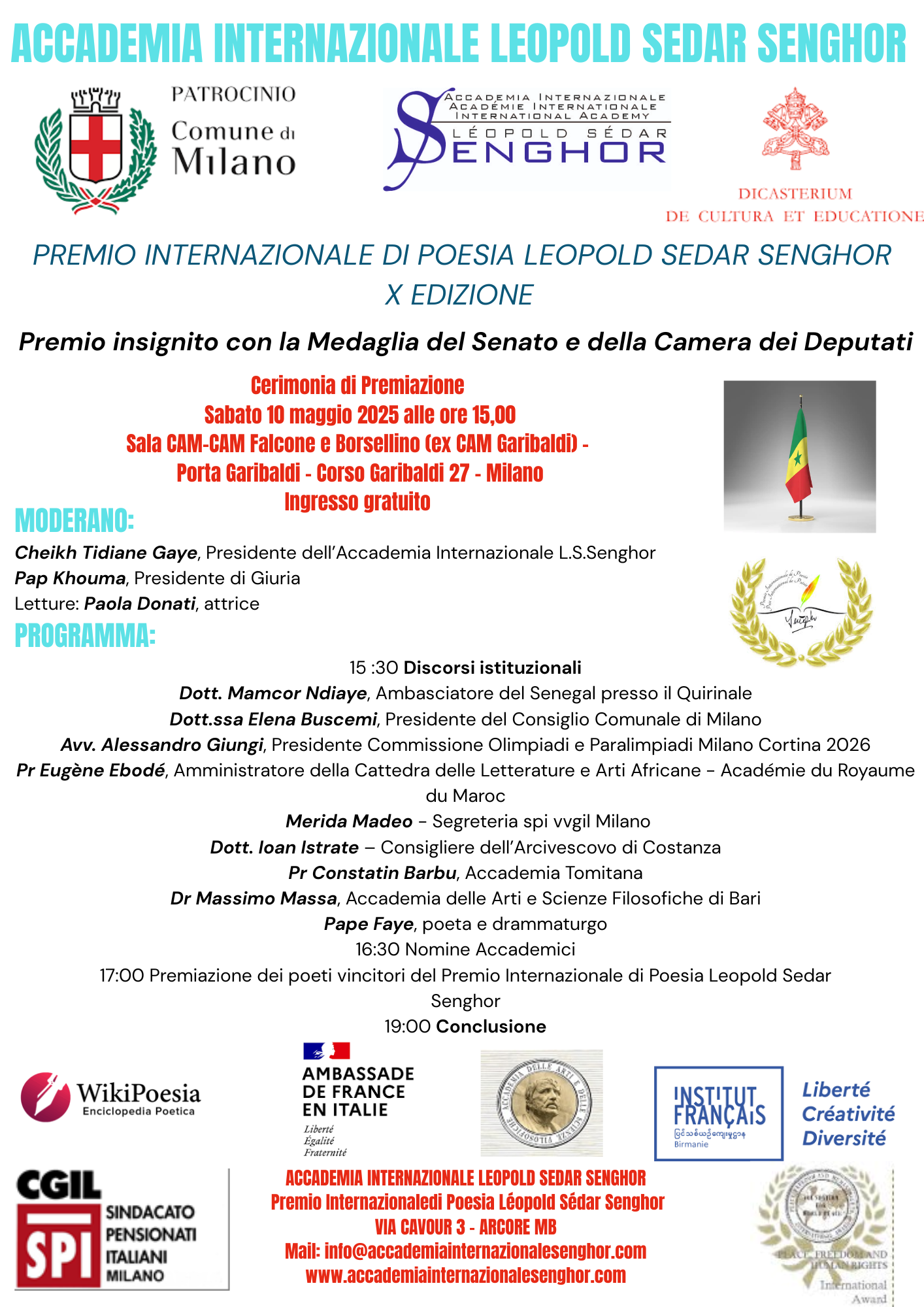 LOCANDINA PREMIAZIONE 10 MAGGIO 2025 ORE 15,00